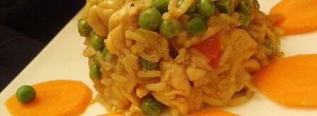 паэлья с курицей, перцем и горошком. Шаг 4