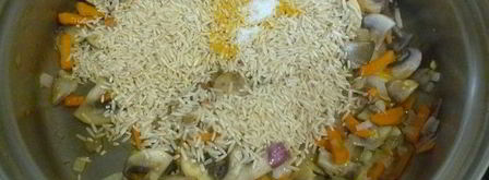 плов из бурого риса с грибами. Шаг 4