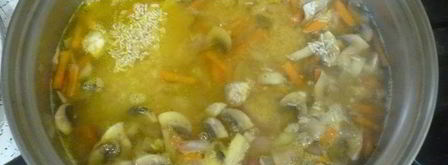 плов из бурого риса с грибами. Шаг 5