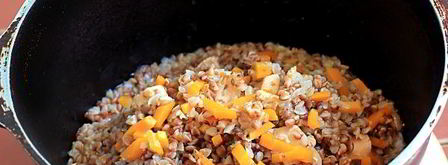 плов из гречки с курицей. Шаг 13