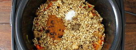 плов из перловки в мультиварке. Шаг 7