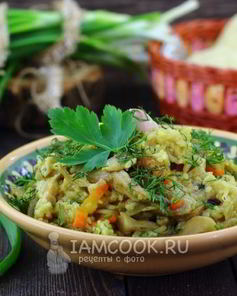 Плов с грибами в мультиварке