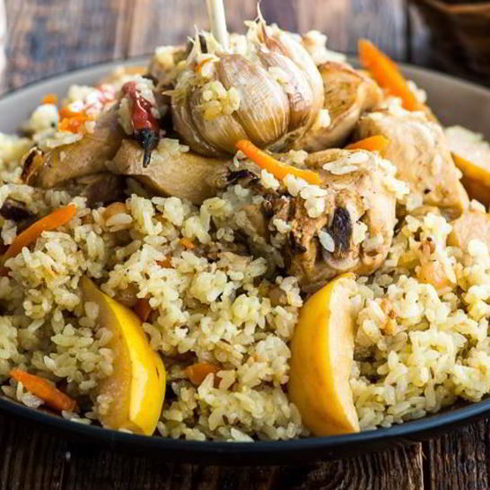 Рецепт плова с курицей и айвой