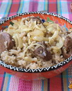 Плов с машем и телятиной