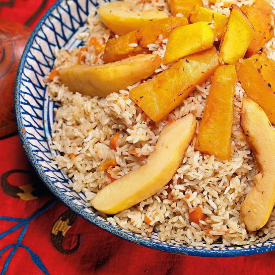 Рецепт плова с тыквой и айвой