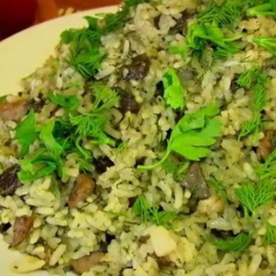 Рецепт плова с зеленью