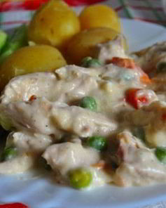 Фрикасе из курицы с овощами