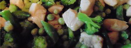 куриное рагу с зелеными овощами и сырной крышечкой. Шаг 4