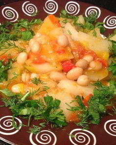 Овощное рагу с фасолью