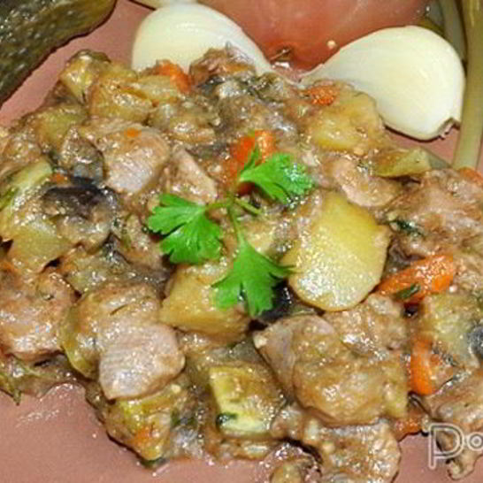 Рецепт овощного рагу с индейкой