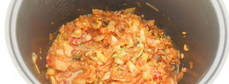 овощное рагу с рисом и шампиньонами в мультиварке. Шаг 6