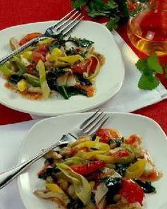 Овощное рагу с вешенками