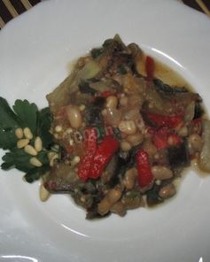 Постное рагу с баклажанами