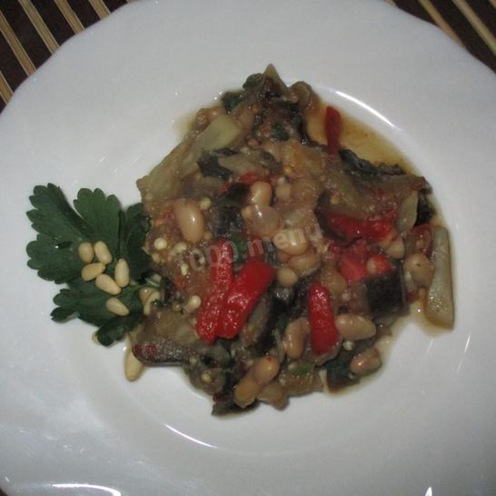 Рецепт постного рагу с баклажанами