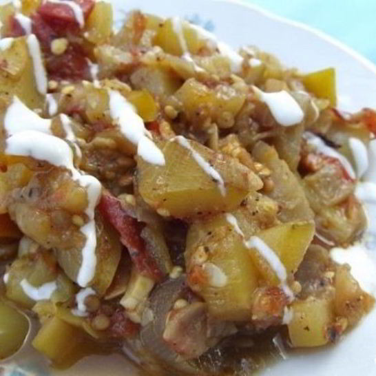 Рецепт рагу из баклажанов в мультиварке