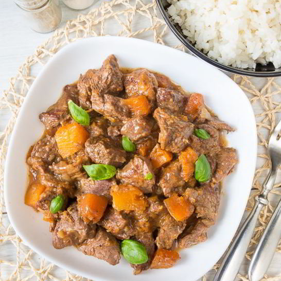Рецепт рагу из говядины с тыквой