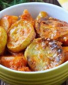 Рагу из картофеля, кабачков и моркови