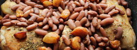 рагу из курицы с фасолью и запеченным чесноком. Шаг 9