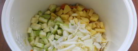 рагу из овощей с шампиньонами в мультиварке. Шаг 4