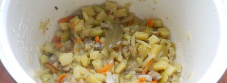 рагу из овощей с шампиньонами в мультиварке. Шаг 6