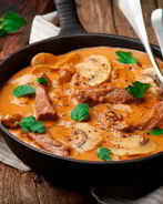 Рагу из телятины с грибами