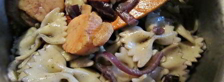 рагу с морскими гребешками и пастой фарфалле венецианский карнавал. Шаг 8