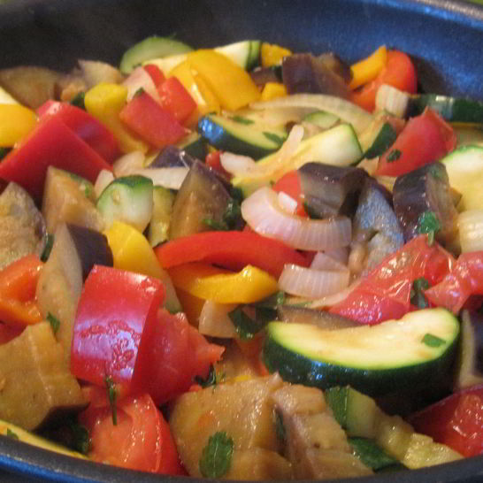 Рецепт рататуя с цукини и баклажаном