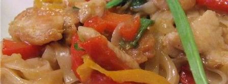 рисовая лапша с индюшиным филе и овощами. Шаг 49