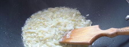 ризотто с горошком с мидиями. Шаг 3