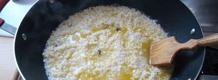 ризотто с горошком с мидиями. Шаг 5