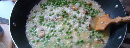 ризотто с горошком с мидиями. Шаг 6