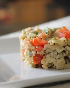 Ризотто с помидорами и спаржей