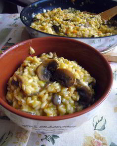 Ризотто с шампиньонами и овощами