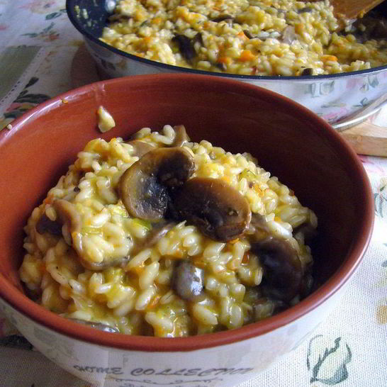 Рецепт ризотто с шампиньонами и овощами
