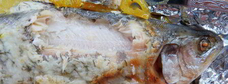 форель на луковой подушке под сливочно-сметанным соусом с хреном. Шаг 10