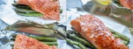 семга со спаржей в фольге. Шаг 3