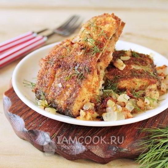 Рецепт жареного леща с луком