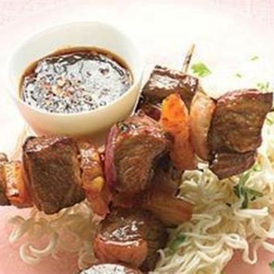 Рецепт азиатского шашлыка из говядины с ананасом