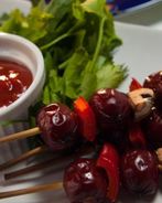 Копченые шашлычки с овощами