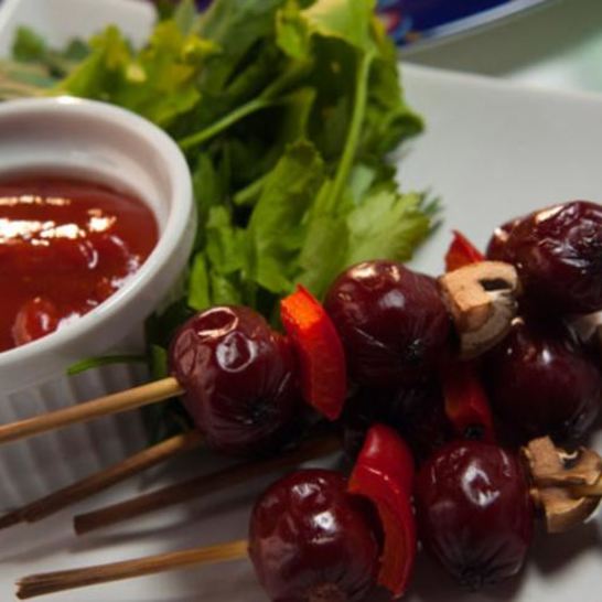 Рецепт копченых шашлычков с овощами