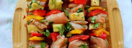 острый шашлык с курицей и овощами. Шаг 9