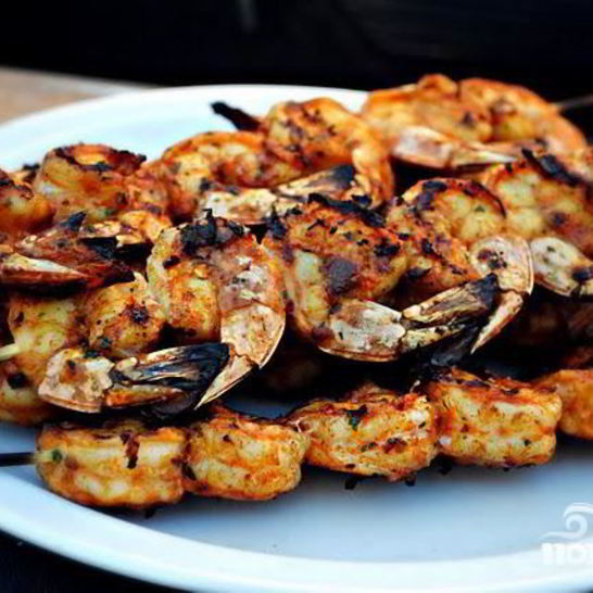 Рецепт шашлыка из креветок в пряном соусе