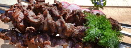 шашлык из куриных желудков. Шаг 11