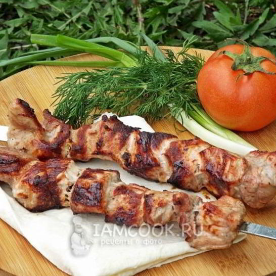 Рецепт шашлыка из свинины с лимоном и луком