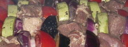 шашлык из свинины с овощами в луковом маринаде. Шаг 5