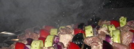 шашлык из свинины с овощами в луковом маринаде. Шаг 6