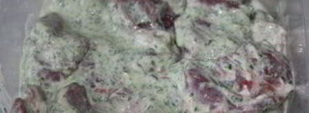 шашлык в мятно-йогуртовом маринаде. Шаг 4