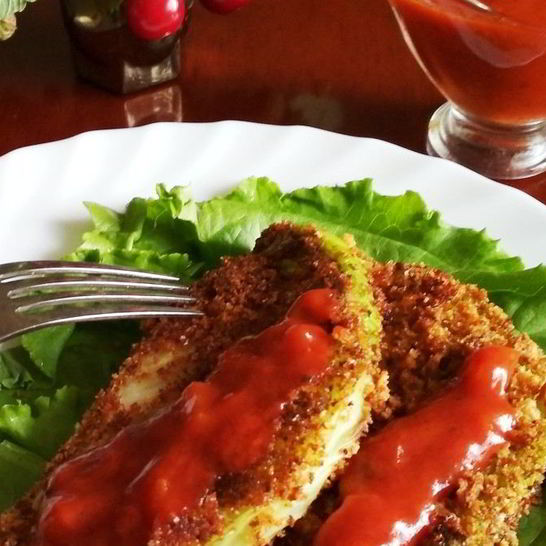 Рецепт капустного шницеля с томатным соусом