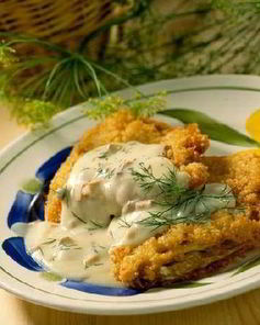 Капустные шницели с грибным соусом