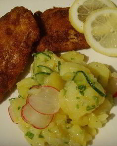 Венский шницель с картофельным салатом